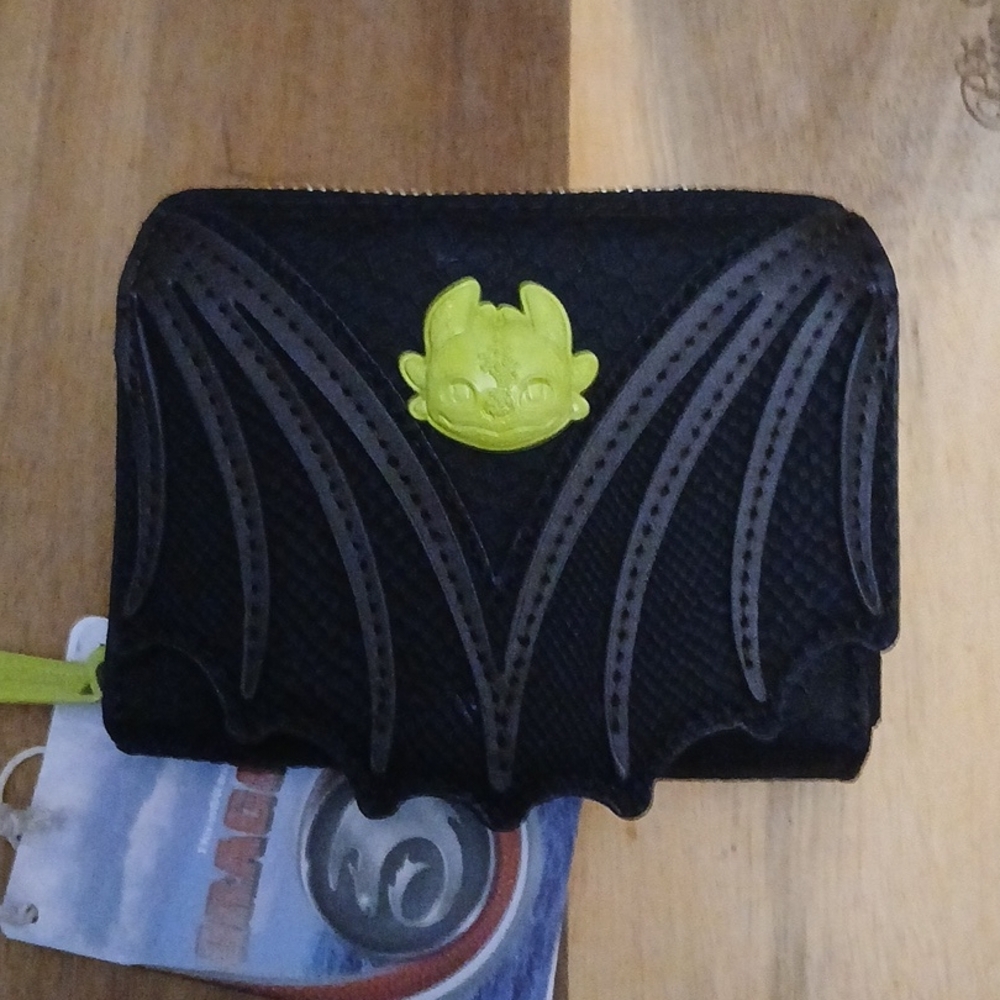 Loungefly Black Wallet with Green Accents